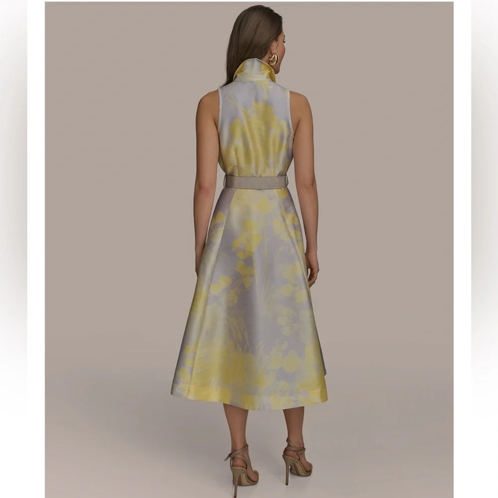Donna Karan Yellow and Gray A-Line Skirt - Picture 6 of 8
